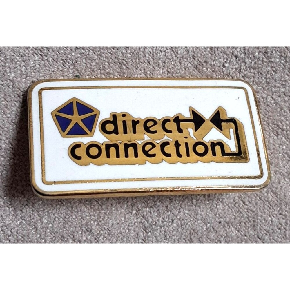 Vintage Mopar Direct Connection Enamel Lapel Hat Pin Chrysler Pentastar Logo